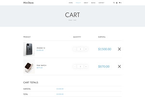 MiniStore ECommerce Store Template