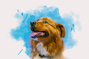 Pet Watercolor Effect Photoshop