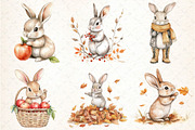 Cute Autumn Bunny Sublimation Clipar, an Illustration by DreamCafeArt (Thumbnail 3 of 9)