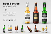 Beer Bottle Mockup Set, a Product Mockup by Free-PSD-Templates (Thumbnail 1 of 6)