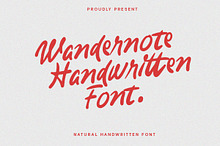 Wandernote Handwritten Font