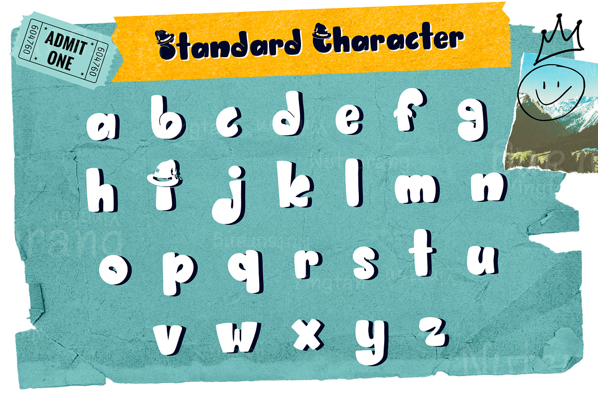 Hat Character Font, a Handwritten Font by N Nakorn Creative (Photo 6 of 9)
