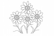 Flower Outline Art Printable Pack, an Illustration by BIPLOB EXPERT (Thumbnail 6 of 9)