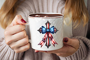Christian Cross 4th of July USA Bow, an Illustration by SVGArt (Thumbnail 8 of 8)