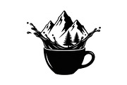 Mountain Coffee Cup Design Bundle, an Illustration by yasushie (Thumbnail 18 of 31)