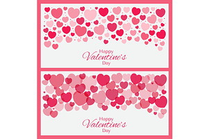 Valentines day red, pink hearts, a Background Graphic by sceptical cactus