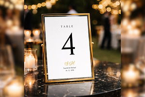 Luxury Table Numbers Canva bd004, a Card Template by TyphoonStudio