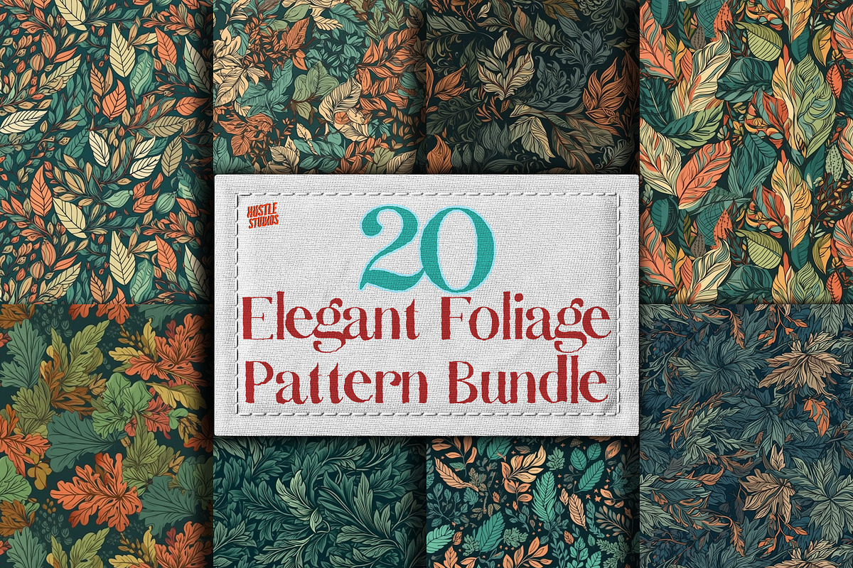 20 Seamless Foliage Pattern, a Pattern Graphic by Fltrr Lightroom Presets