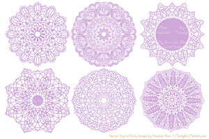 Lavender Doily Lace Clipart