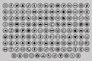 Circle Double Outline Social Icons, an Icon by Running With Foxes (Thumbnail 4 of 8)