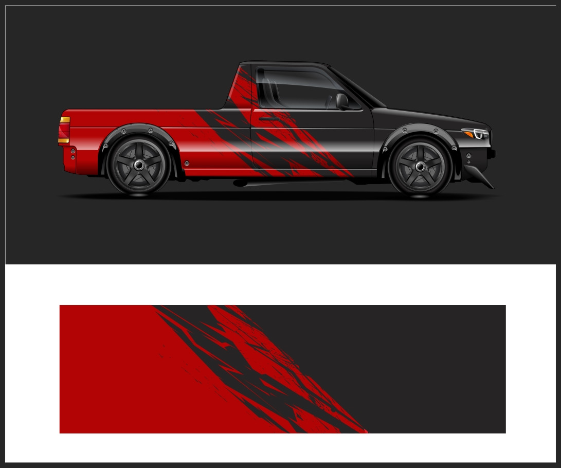 car mockup for car wrap design Graph, a Transportation Illustration by ...