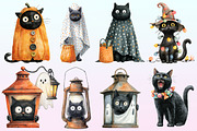Funny Halloween Black Cat Clipart., a Graphic by CitraGraphics (Thumbnail 3 of 4)