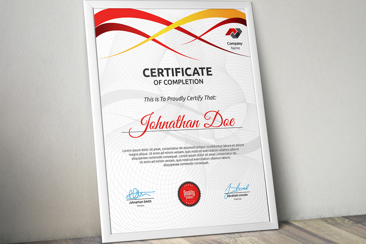 Certificate Word | PSD | AI, a Stationery Template by Curve Design (Photo 1 of 3)