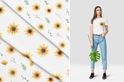 Sunflowers Watercolor Collection, a Decorative Illustration by Slastick (Thumbnail 7 of 8)