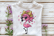 Cute Flamingo Leopard Bow Summer Png, an Illustration by CraftArtStudio (Thumbnail 2 of 4)