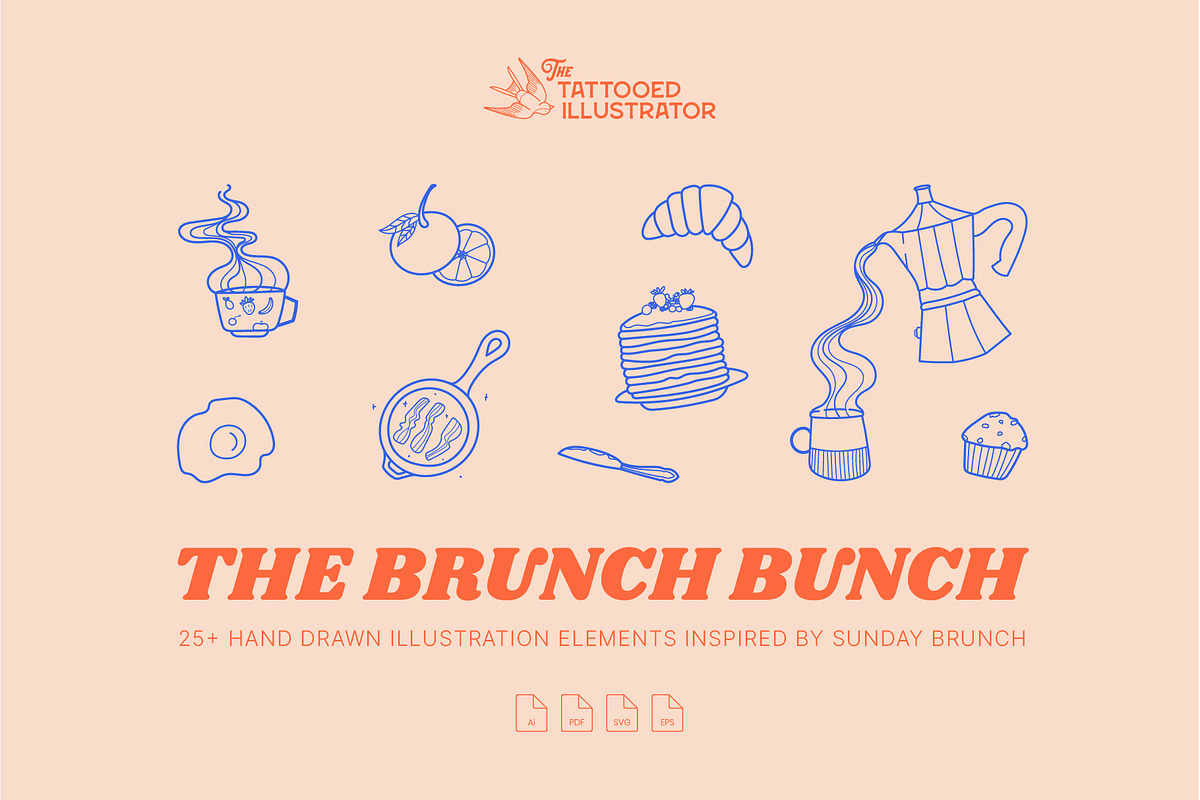 The Brunch Bunch Bundle, an Object Graphic by The Tattooed Illustrator (Photo 1 of 5)