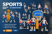 Sports Athletic Spirit 3D Pack, a Characters & Person 3D Model by Haps Space (Thumbnail 1 of 4)
