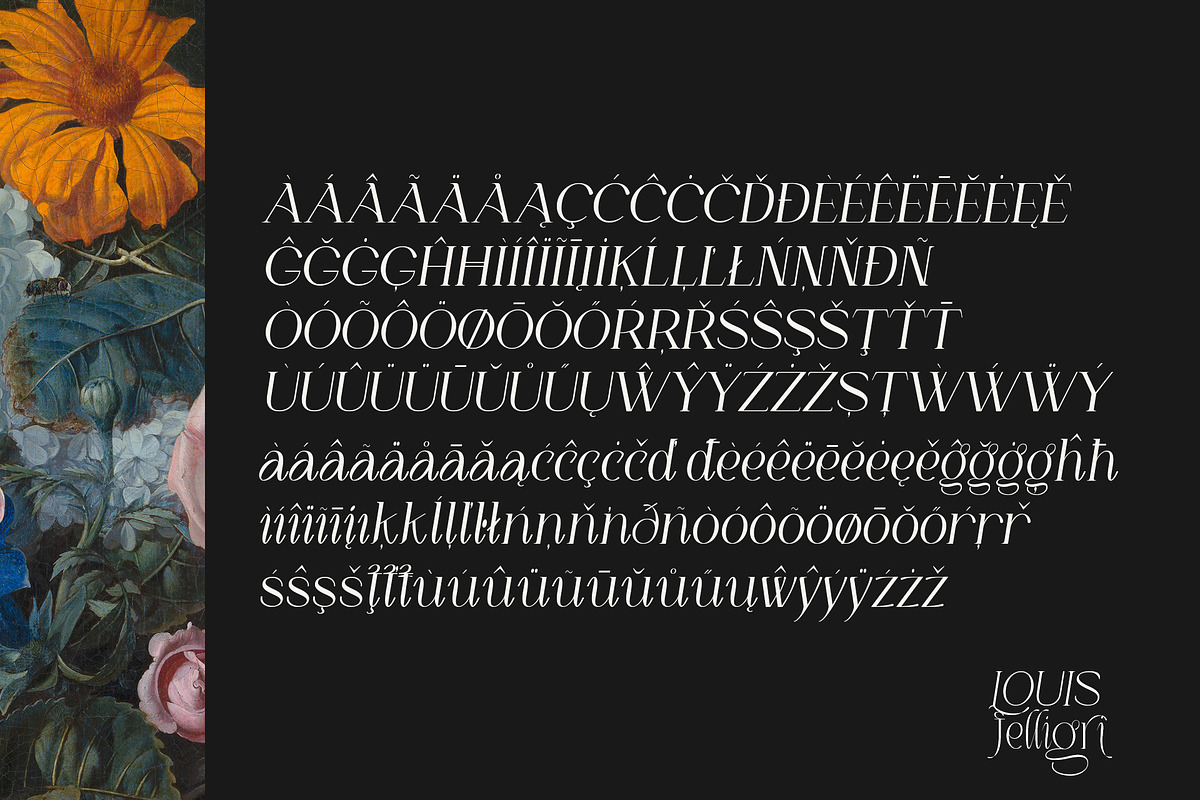 LOUIS felligri | Serif Display Font, a Serif Font by Jolicia Type (Photo 14 of 15)