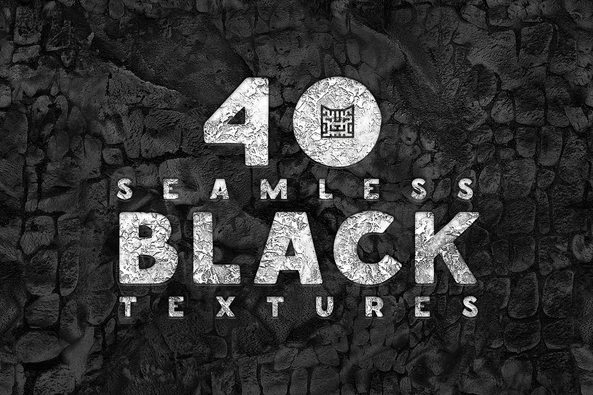 40 Seamless Black Textures, a Texture Graphic by 2DFUNS (Photo 1 of 9)