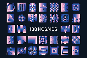 200 Gradient Geometric Shapes