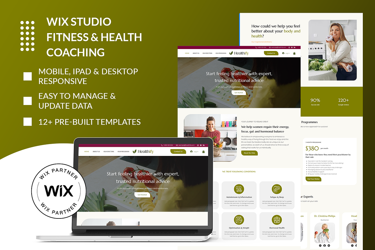 Wix Stuido Health Coaching Theme, a Wix Template by Wix Creative Themes (Photo 1 of 3)