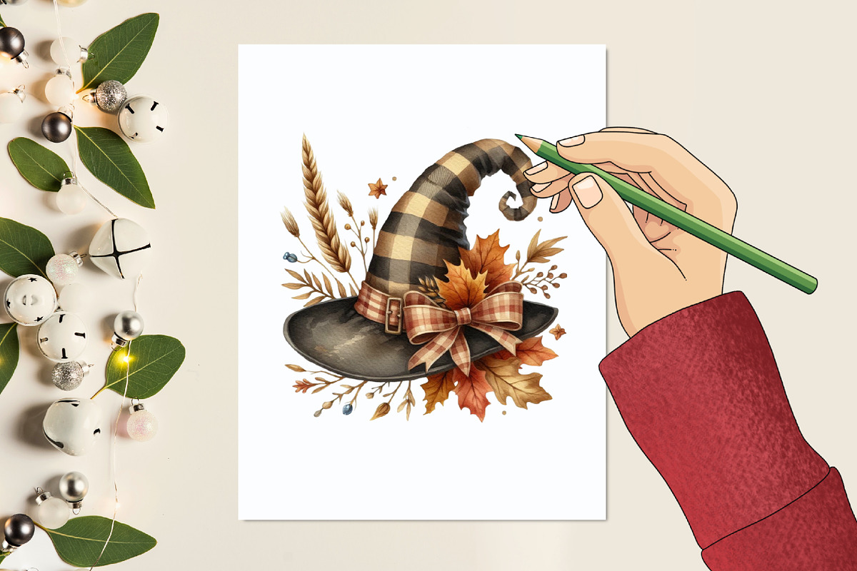 Cute Witchy Autumn Clipart PNG, a Graphic by designcity5 (Photo 5 of 5)