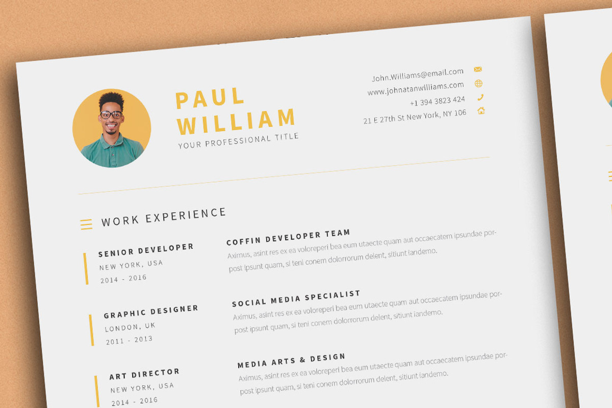 Resume/CV Template, a Resume Template by UX-group (Photo 4 of 8)
