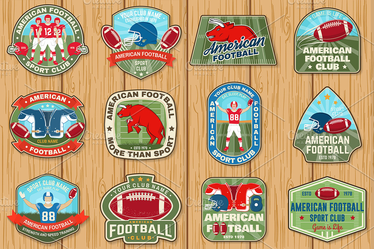 72 Sport Patches/Badges, a Branding & Logo Template by sivVector (Photo 3 of 8)