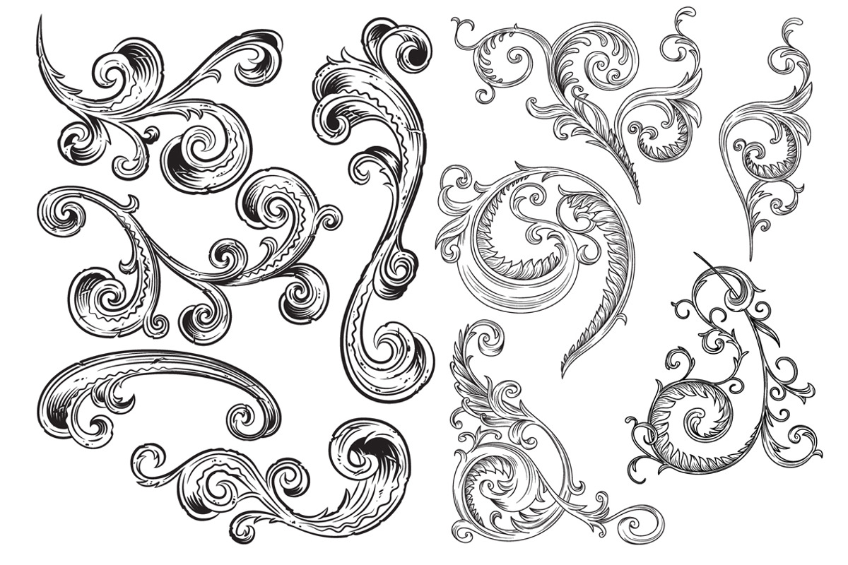 Victorian Ornaments Vector Pack, an Illustration by Go Media's Arsenal