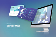 Europe Map Keynote Templates, a Presentation Template by Stock Shape (Thumbnail 1 of 4)