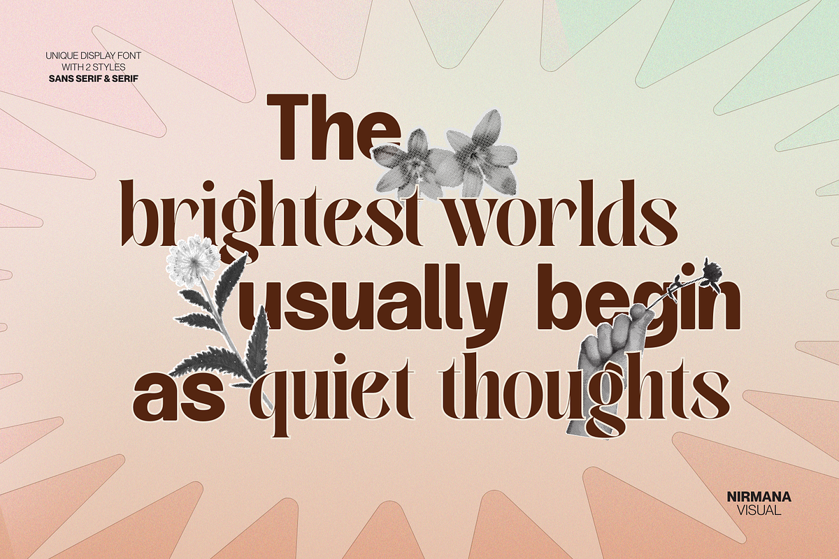 Velora Bloom - Duo Font Logo, a Sans Serif Font by Nirmana Visual (Photo 6 of 13)