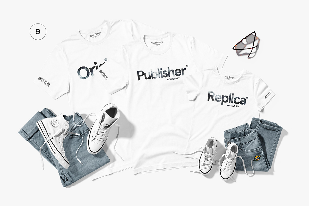Bella Canvas 3001 Family Mockup Set, a Shirt Mockup by creatsy5 (Photo 13 of 24)