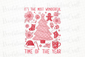 Boho Floral Christmas Tree Png, an Illustration by OK Design