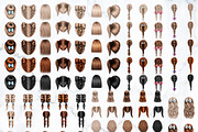Hair clipart large set, an Illustration by Elenbushe (Thumbnail 9 of 11)