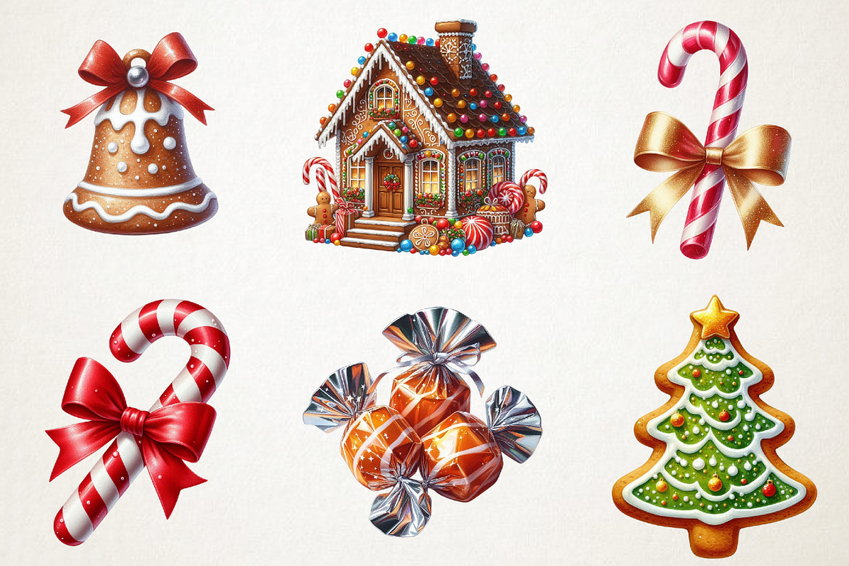 Christmas Candy Canes & Sweets Clipa, an Illustration by RobertsArt (Photo 4 of 7)