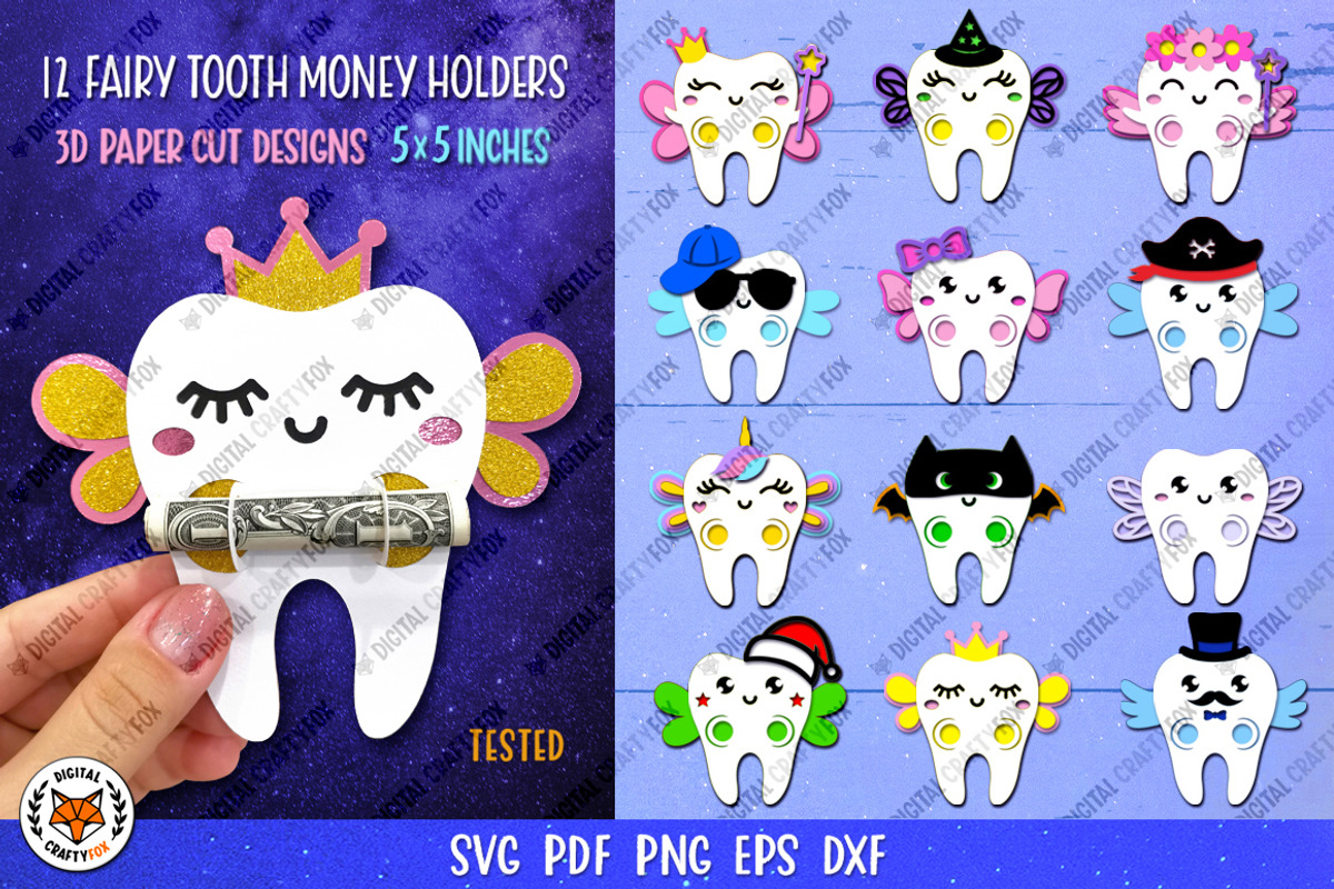 Tooth Fairy Money Holder Bundle, an Illustration by Digital_Craftyfox (Photo 1 of 19)