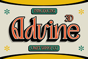 Advine 3D, a Serif Font by Craft Supply Co. (Thumbnail 1 of 8)
