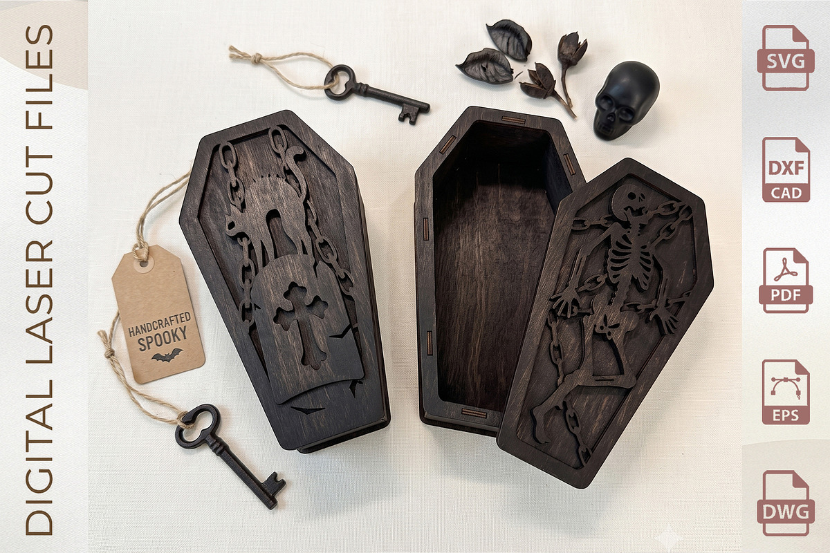 Halloween Coffin Box Bundle, an Object Graphic by WoodoraCut (Photo 9 of 10)