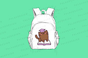 Cute Kawaii Cats with Books, an Animal Illustration by Palau (Thumbnail 7 of 12)
