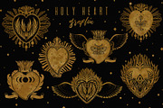 Holy heart.Graphic set.Update., a Decorative Illustration by Moonflora (Thumbnail 2 of 8)