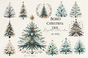 Boho Christmas Tree, a Decorative Illustration by Vasmila (Thumbnail 1 of 5)