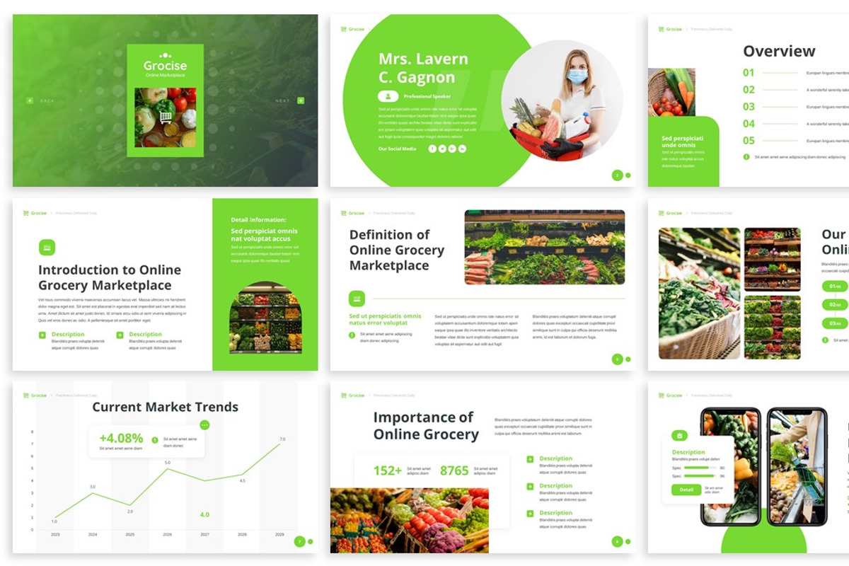 Grocise - Grocery Keynote Template, a Presentation Template by SlideFactory (Photo 2 of 4)