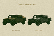 Military Transportation Engraving, a Transportation Illustration by Kaizla03 (Thumbnail 3 of 6)