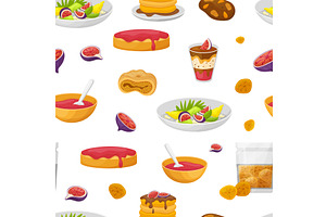 Tasty sweet food with fig tree, a Food Illustration by Valerie Bodnar