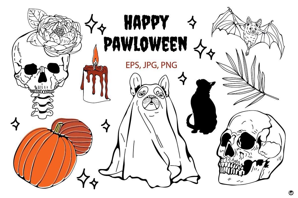 Happy pawloween, an Animal Illustration by Olillia (Photo 2 of 13)