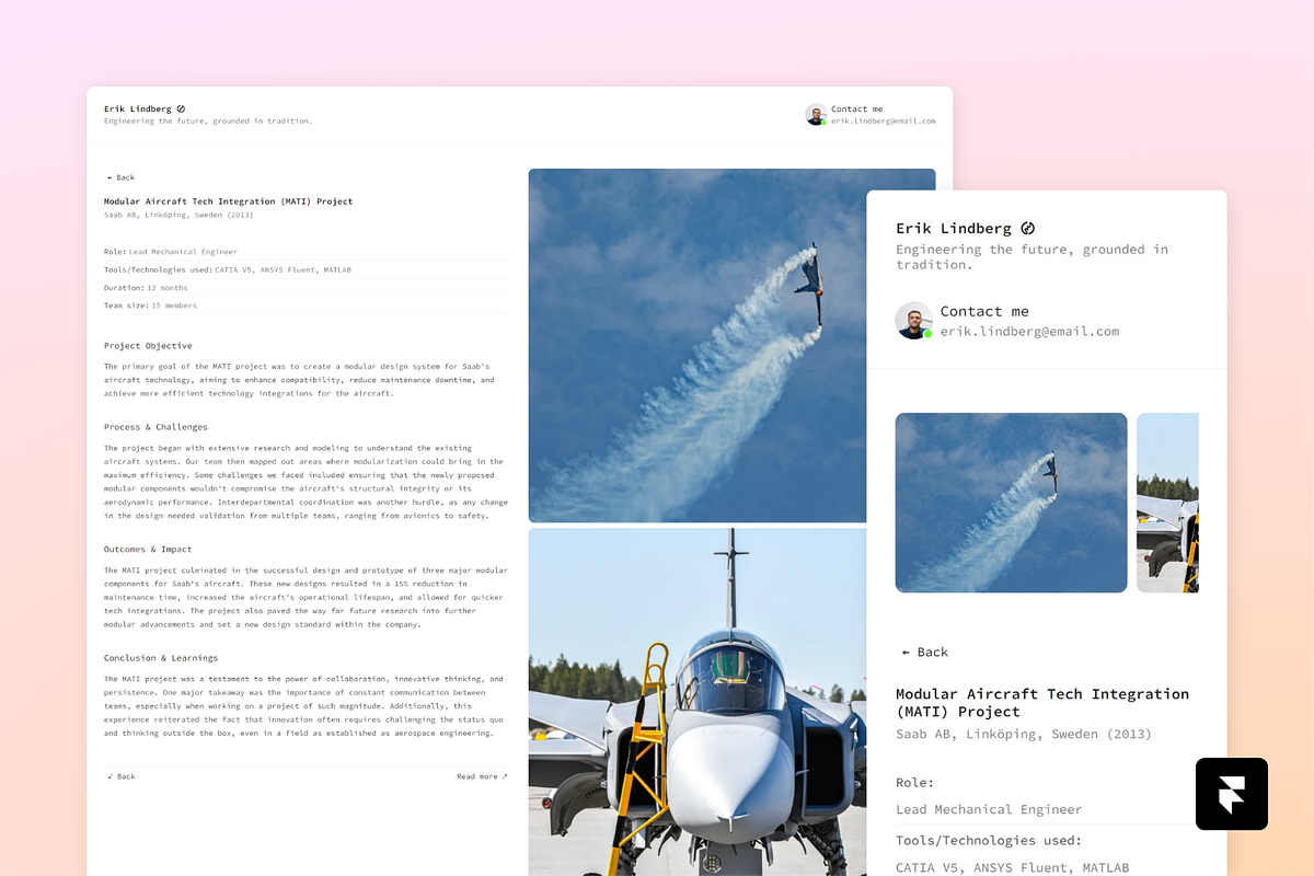 Resumini Framer Template, a Websites & App Template by Flingor (Photo 4 of 6)