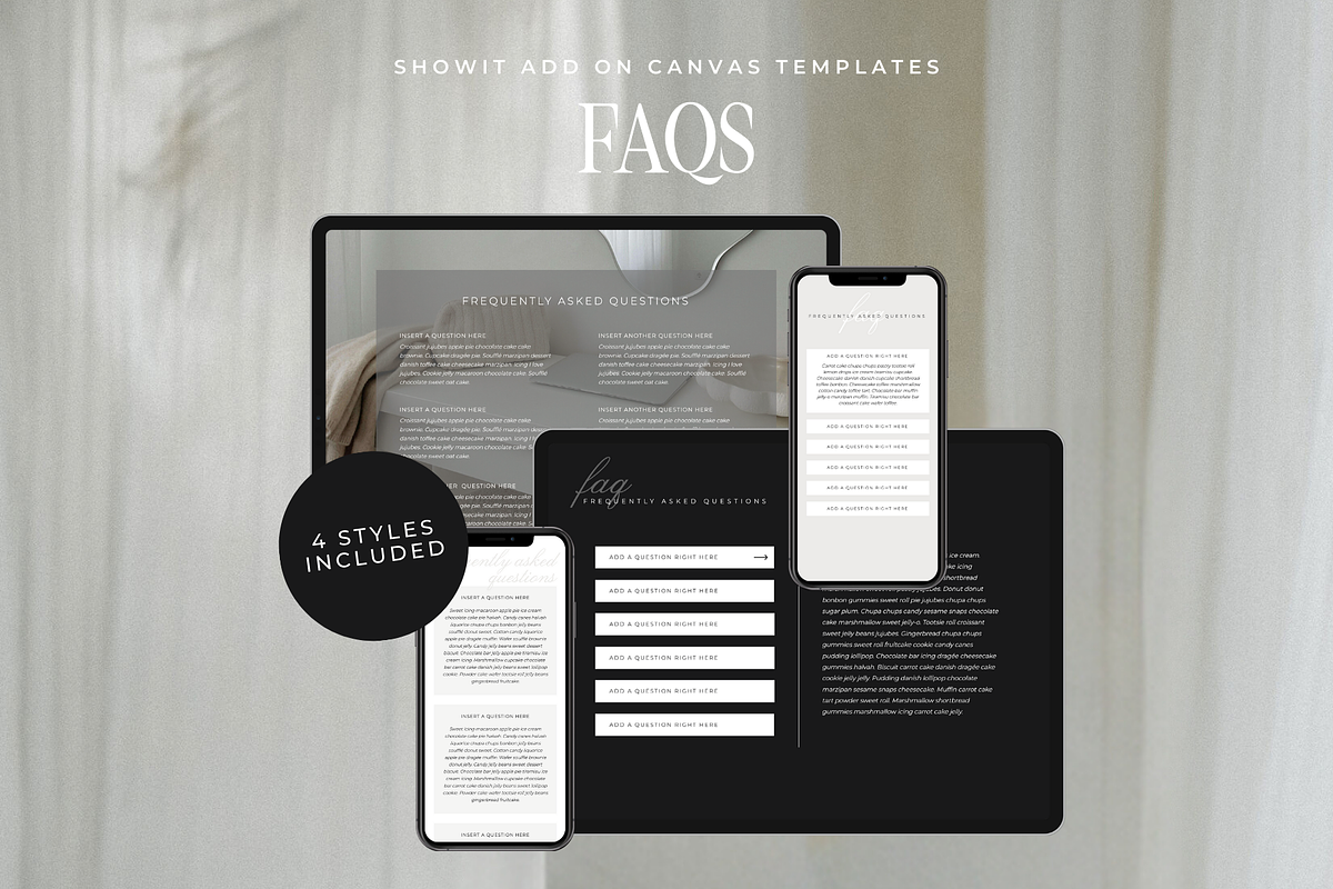 FAQ Showit Add On Templates, a Websites & App Template by Blush Created (Photo 1 of 10)