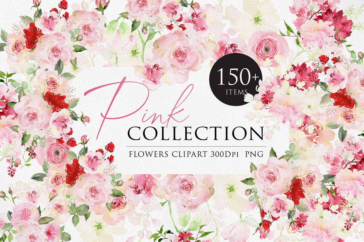 Watercolor Bundle - Pink Collection, an Illustration by Beigetime (Photo 1 of 12)