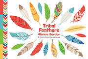 Kids Feather Clipart & Vectors, an Illustration by Amanda Ilkov (Thumbnail 1 of 4)