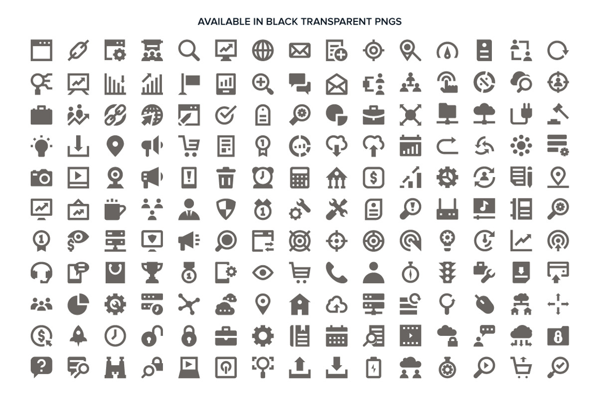 150+ SEO Web Optimization Icons preview 3